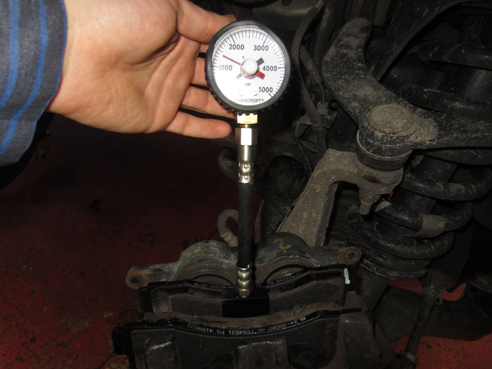 Passenger's side brake pressures hit a peak of about 1,400 psi. After a new brake hose they were able to go to about 1,900 psi.