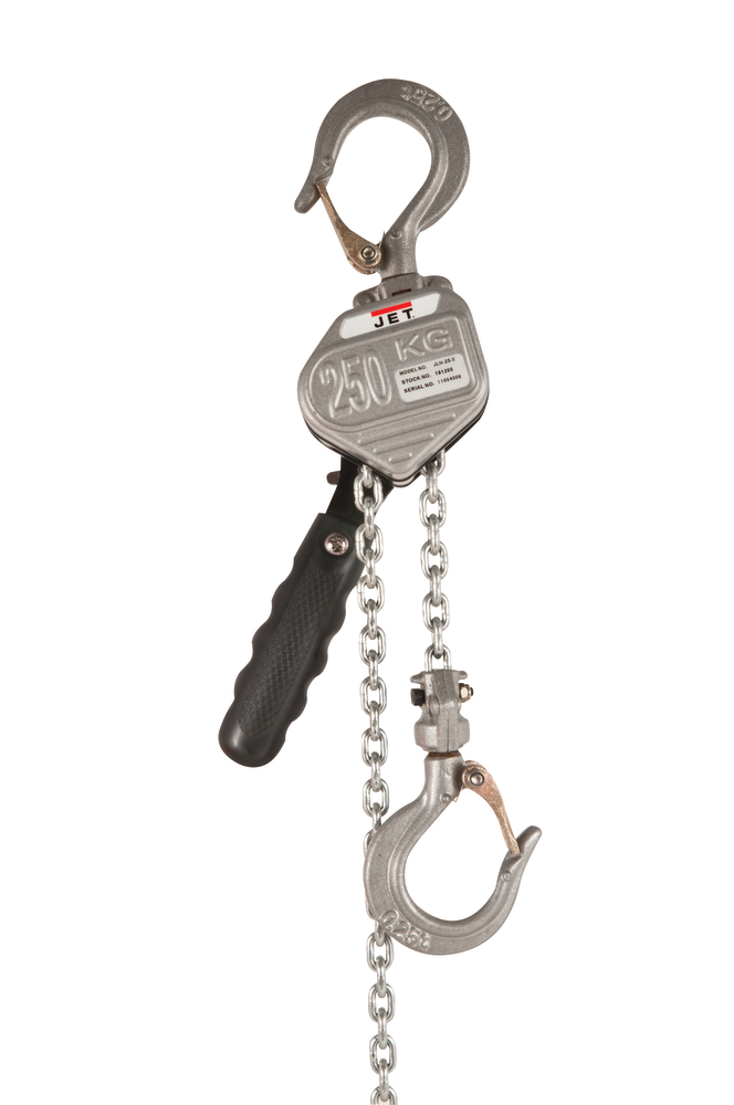 JET Tools offers the compact hoist in 1/4-ton and 1/2-ton capacities.