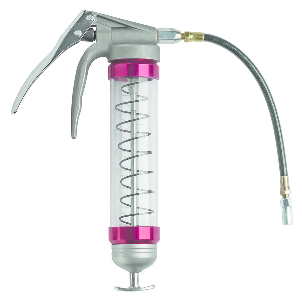 Color-coded, pistol grip grease guns
