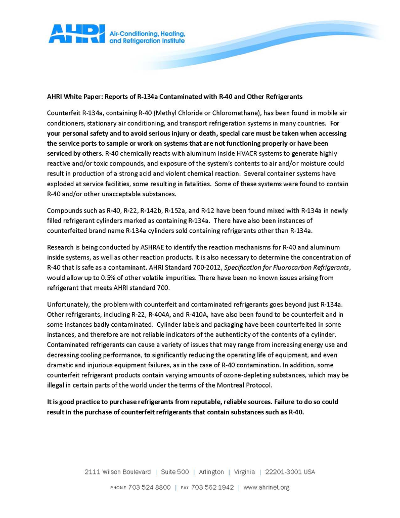 Ahri R 40 Contamination White 10880298 Page 1