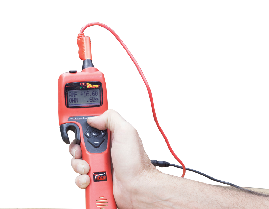 The Power Probe Hook calculates the Ohms resistance while applying power to the circuit. For information on this tool, go to: VehicleServicePros.com/10727921