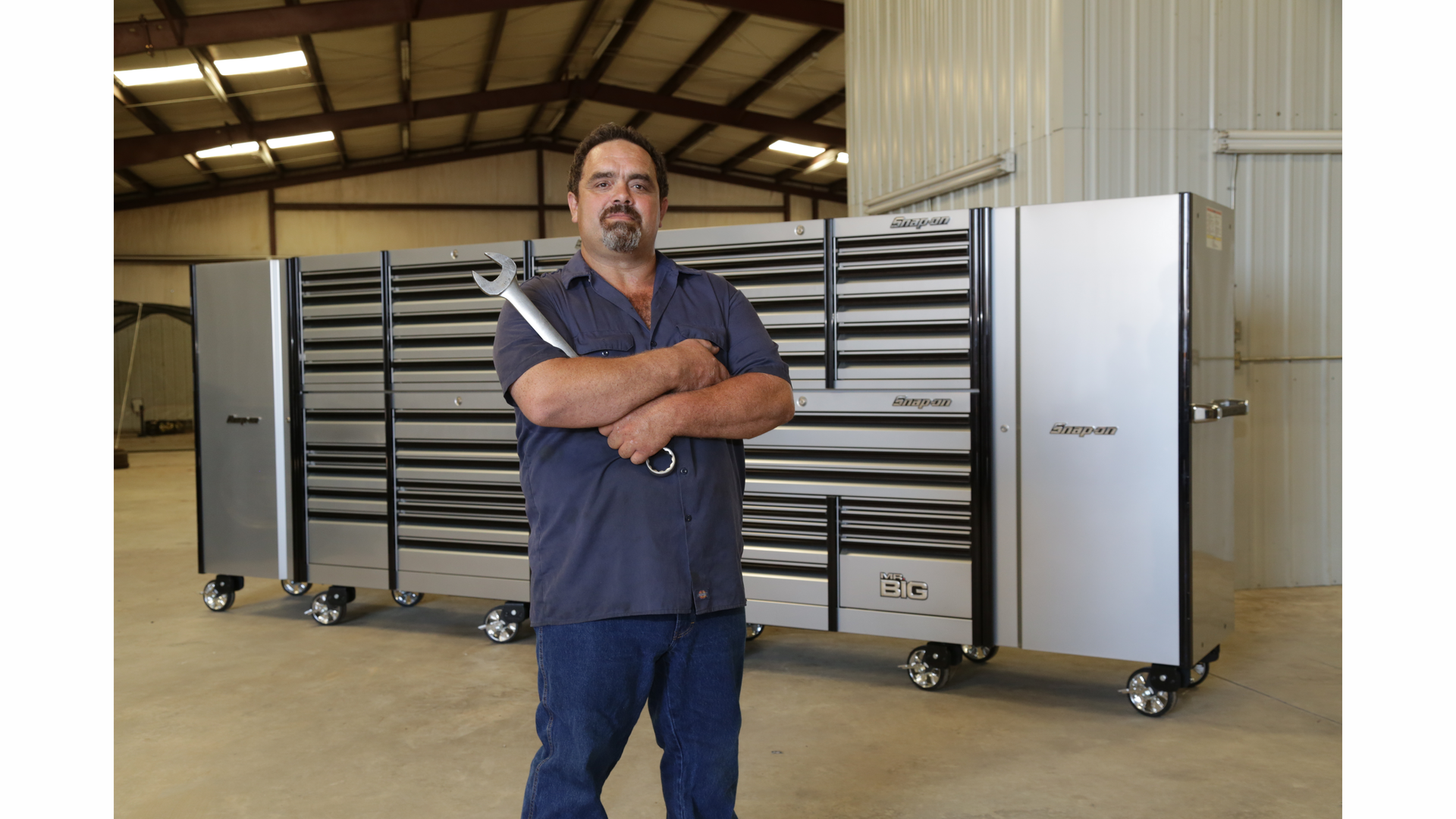 Paul Morgano stands in front of his 17' box named Mr. Big.