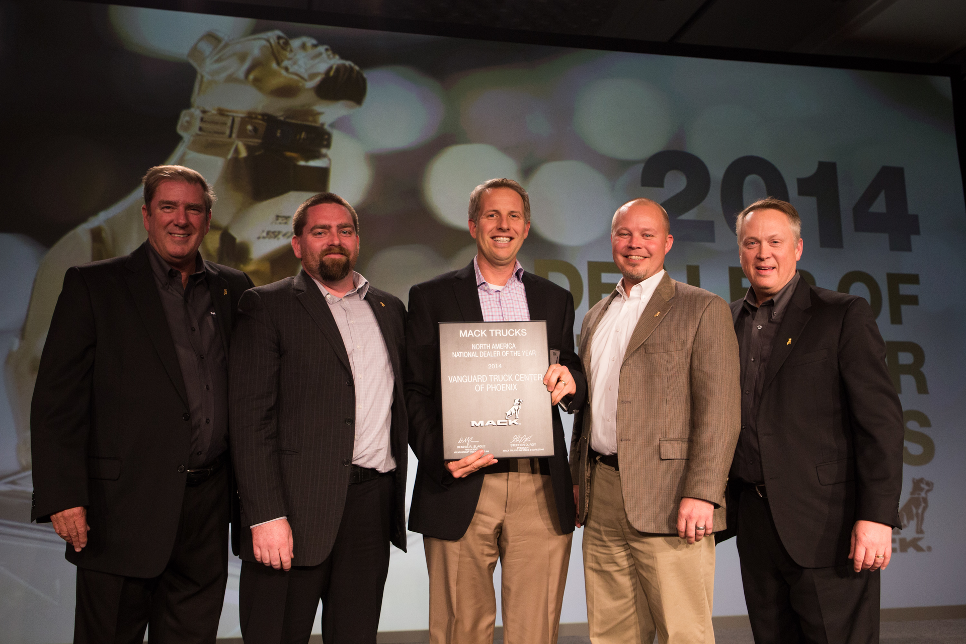 Vanguard Truck Center of Phoenix was awarded the Mack Trucks 2014 North American Dealer of the Year.
