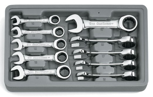 2 GearWrench 10 pc Metric Stubby Combination Wrench Set No 9520 5668a970556e6