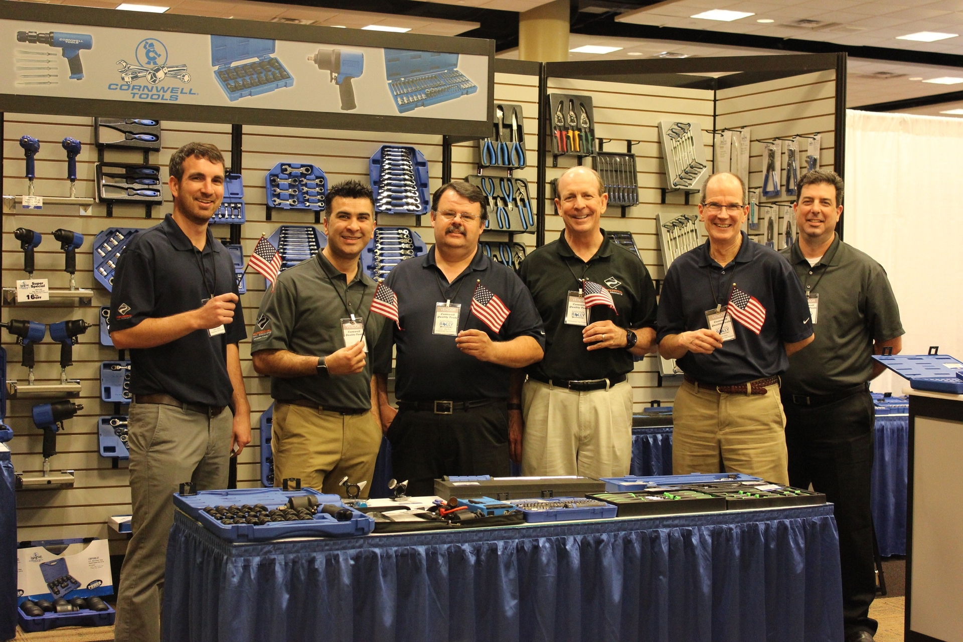 Pneumatic ratchets and socket sets, screwdrivers, pliers and other hand tools were on display for Cornwell dealers at this year's National Rally.