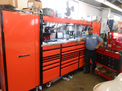 Eric Magana pictured with his Snap-on EPIQ toolbox. Eric Magana pictured with his Snap-on EPIQ toolbox.