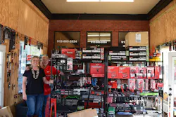 Colley stands beside his wife, Lisa, inside their storefront location in Metter, Ga. Colley stands beside his wife, Lisa, inside their storefront location in Metter, Ga.
