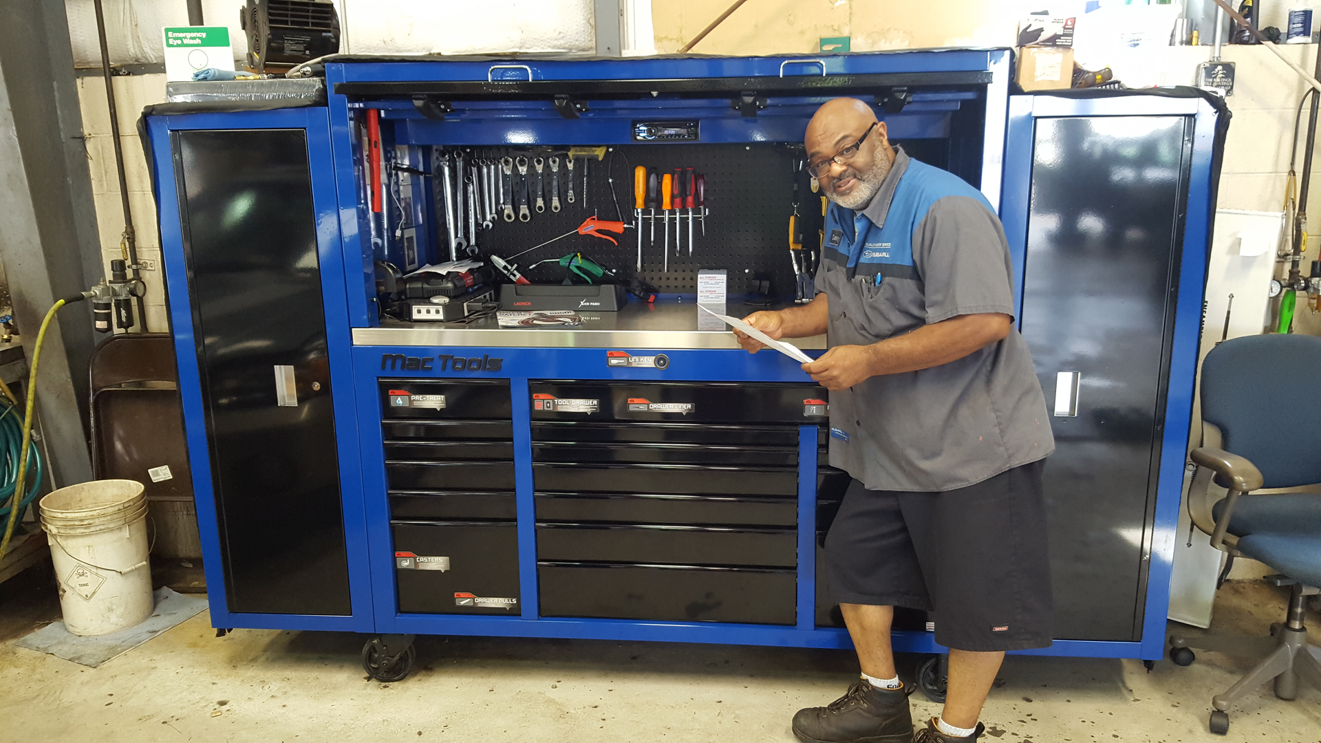 Danny White keeps his Mac Tools Tech Series tool box spotless and clutter-free.