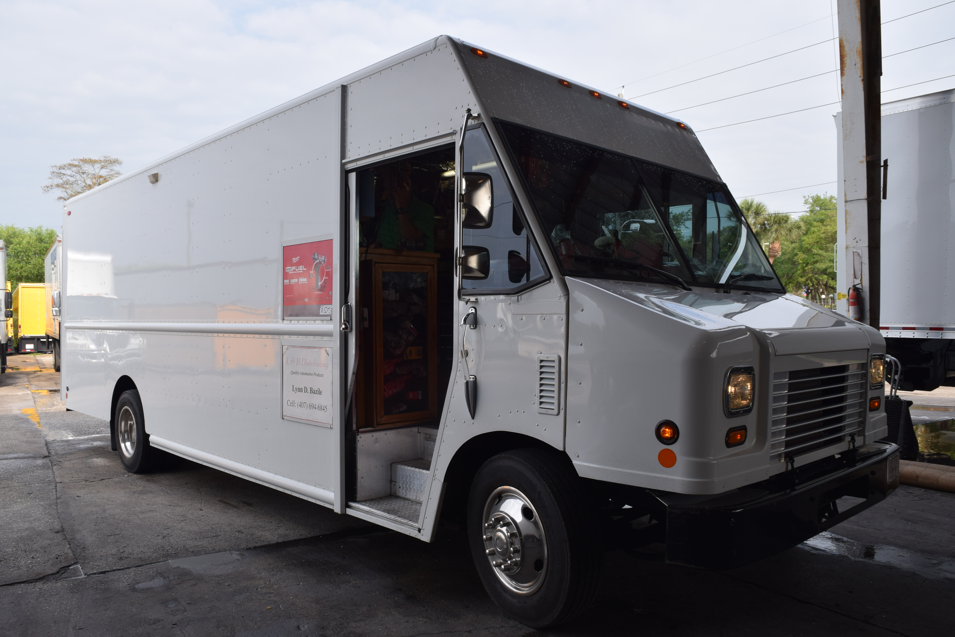 Independent distributor Lynn Bazile's tool truck, at a customer stop in Orlando, Florida.