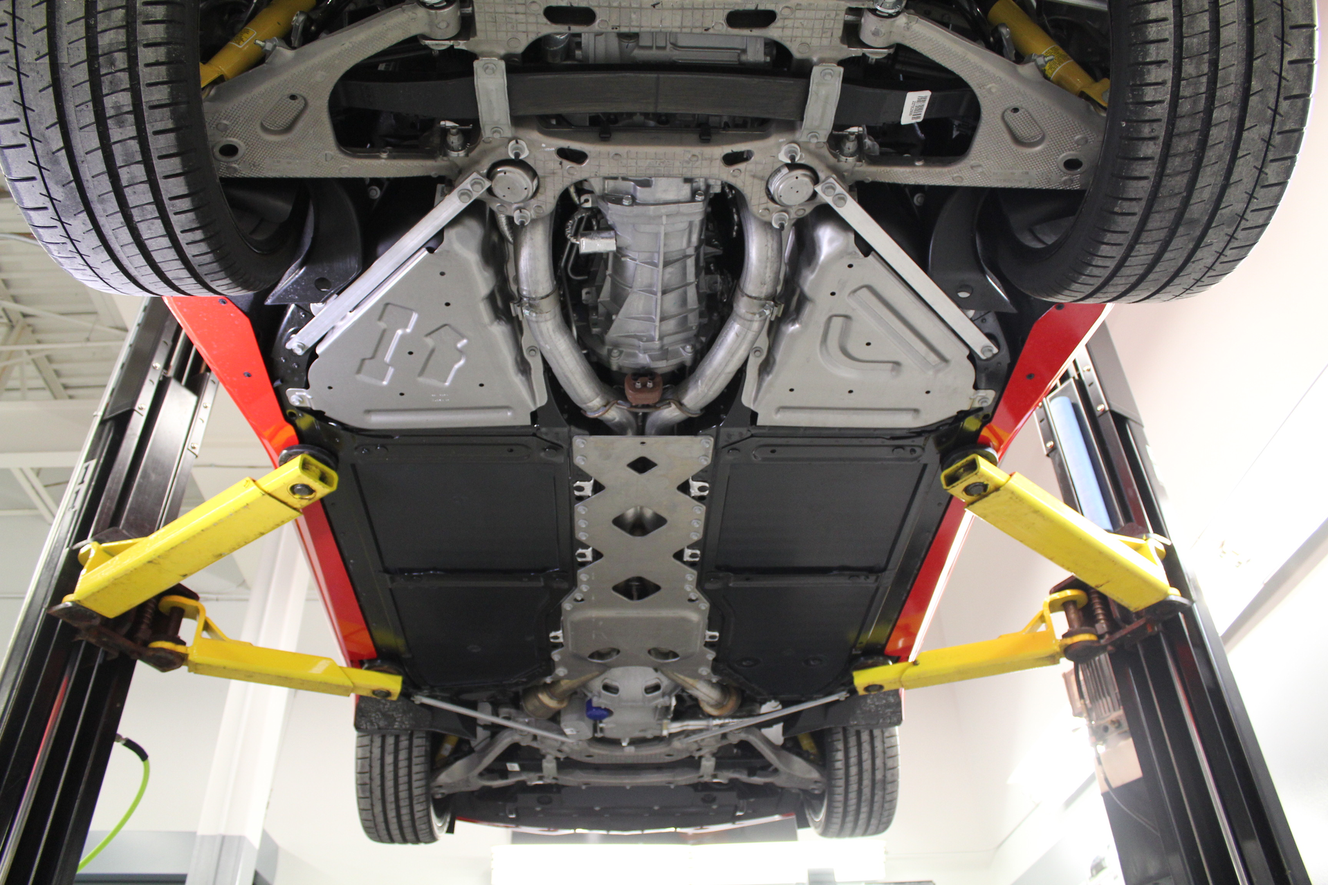 Only put the adapters at the vehicle manufacturer&rsquo;s recommended lifting points when using a frame-engaging lift such as a two-post surface lift. Failure to do so could damage the vehicle or, even worse, create an unstable load that could fall.