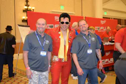 Elvis made an appearance at the 2018 Cornwell Tools National Rally. (Pictured here with mobile dealers Melvin Hattell and Bill Bruntz.) Elvis made an appearance at the 2018 Cornwell Tools National Rally. (Pictured here with mobile dealers Melvin Hattell and Bill Bruntz.)
