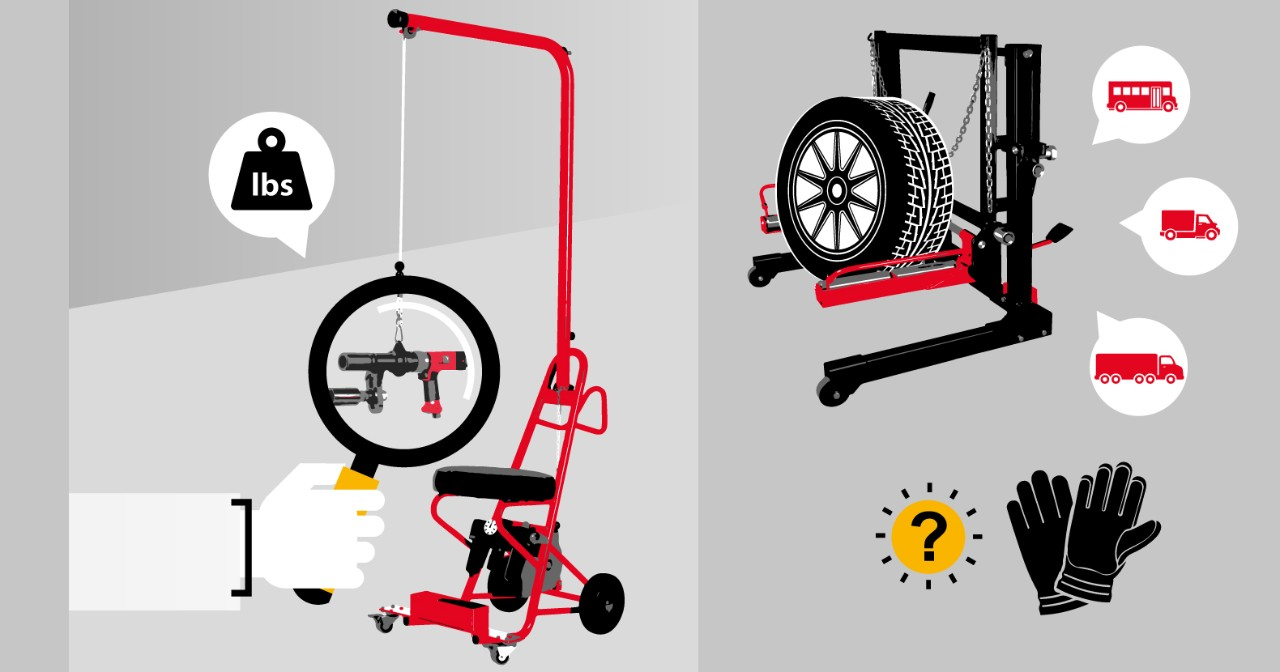 With the right solutions, we can greatly improve the working conditions and the quality of work in the heavy vehicle tire changing industry.