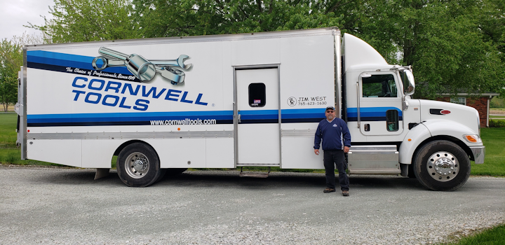 Cornwell Tools Dealer Jim West of Muncie, Indiana has been selling tools for more than twenty-five years and has been with Cornwell Tools for six years.
