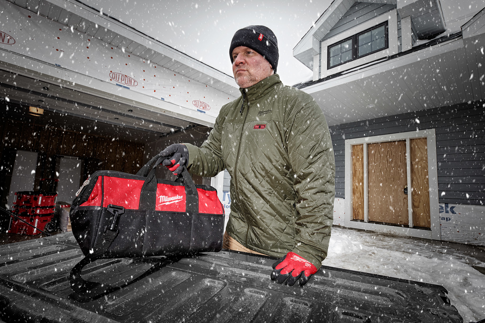 Milwaukee Tool&rsquo;s M12 Heated Axis Jacket in olive green&mdash;Model 203 OG.