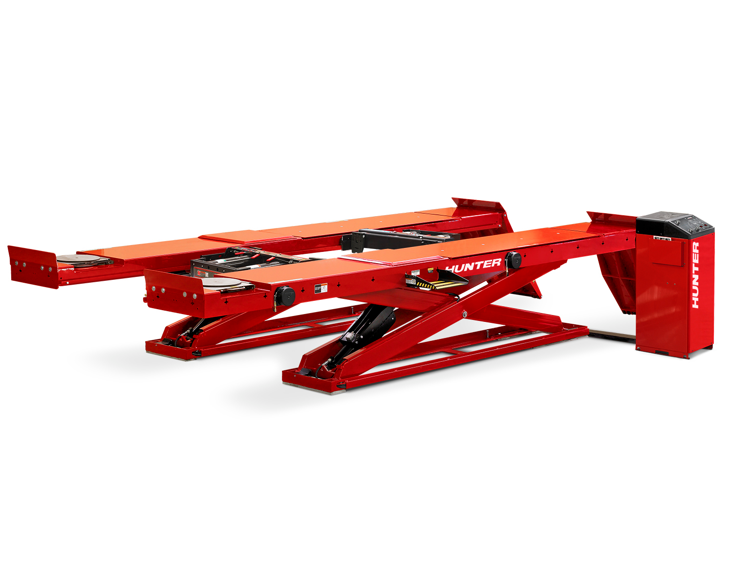 The Hunter RX12 car scissor lift series is designed to maximize productivity while utilizing limited space.