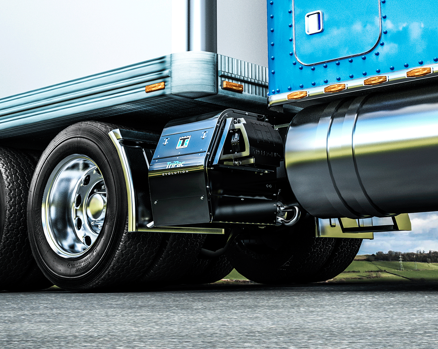 The smaller engine of an auxiliary power unit provides more efficient fuel consumption compared to the tractor engine when powering the same vehicle systems.