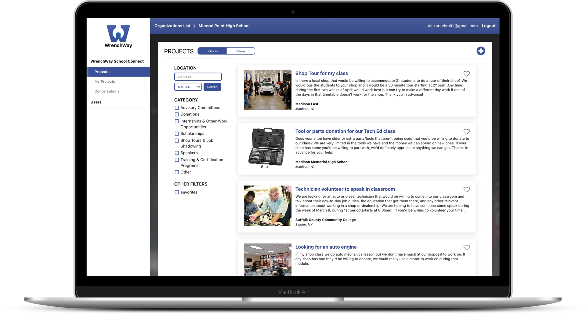 School Connect Listing