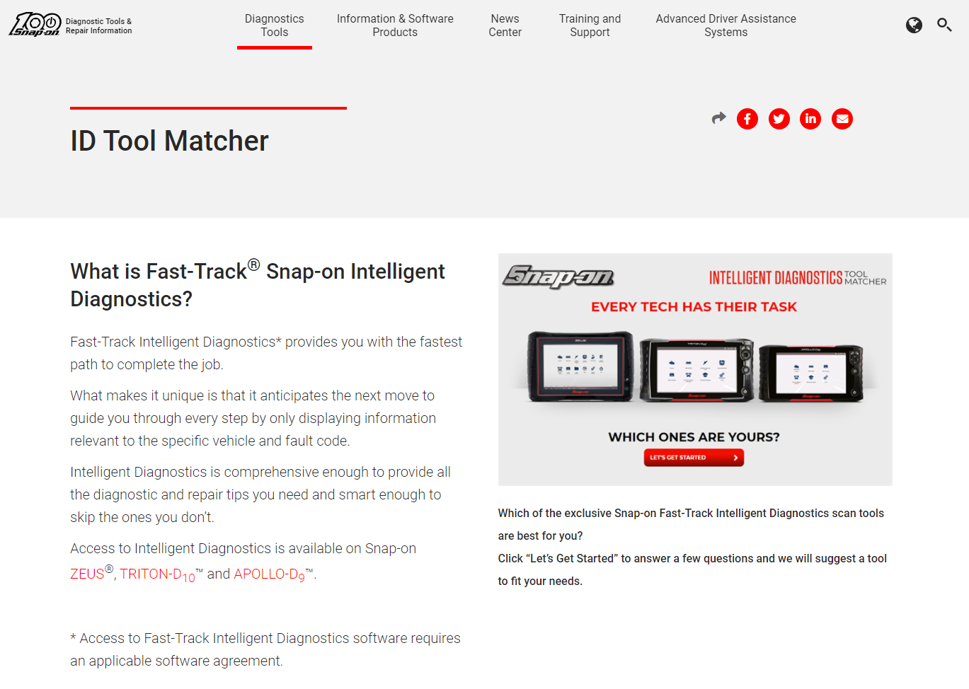 Snap On Diagnostics Tool Matcher Site