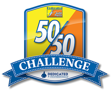 Federated Auto Parts 50-50 challenge logo