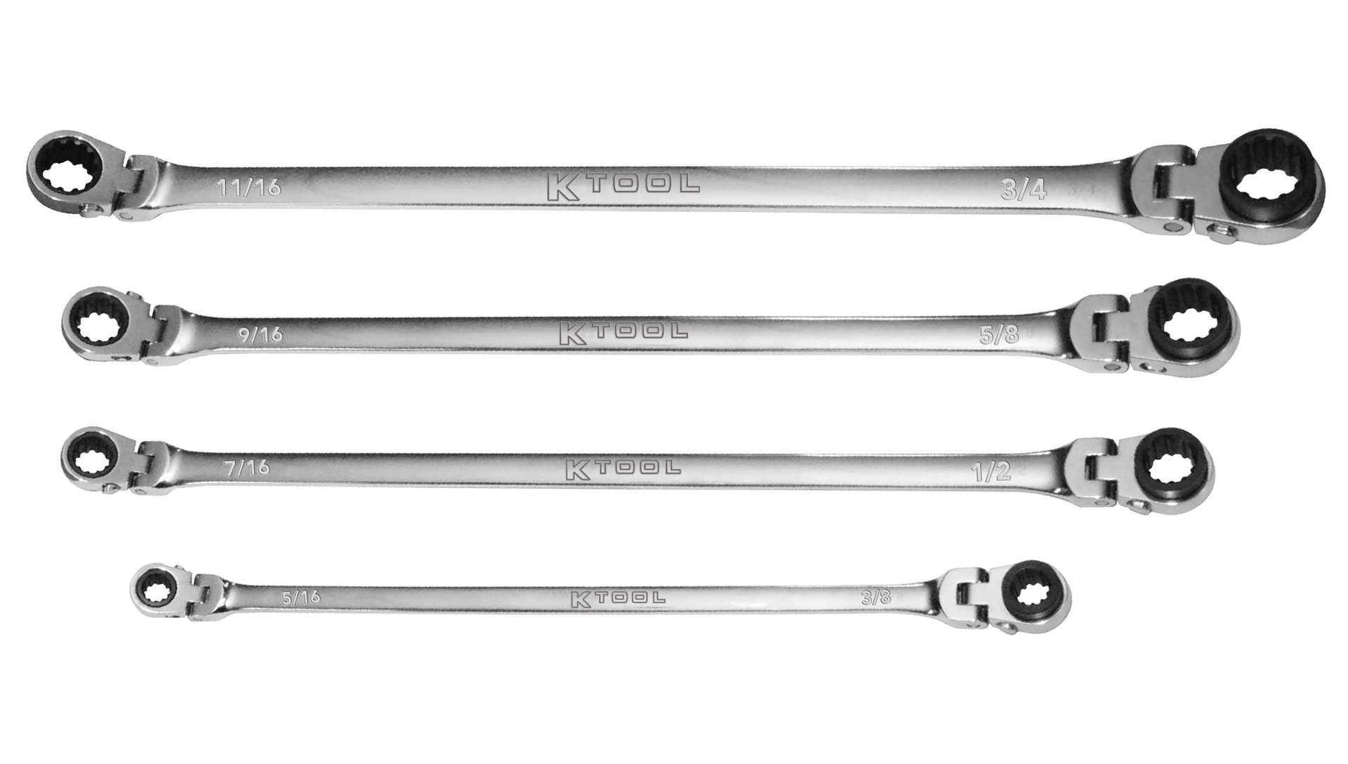 Kti 4pc Ratcheting Wrenches