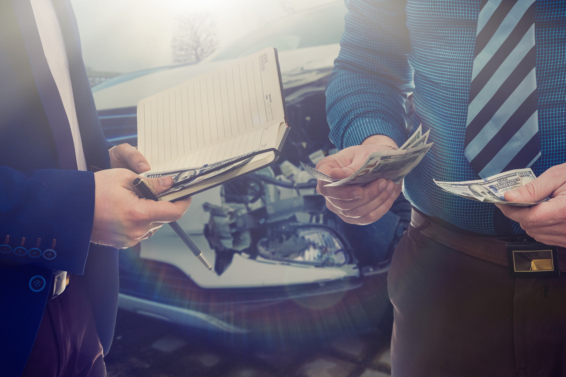 Paying for car repair with cash
