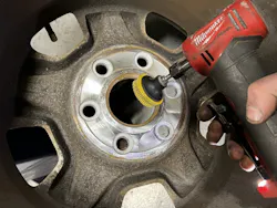 Figure 2 - A clean hub and wheel mating surface is required to maintain proper clamping force, so wheel assemblies don't loosen over time. Figure 2 - A clean hub and wheel mating surface is required to maintain proper clamping force, so wheel assemblies don't loosen over time.
