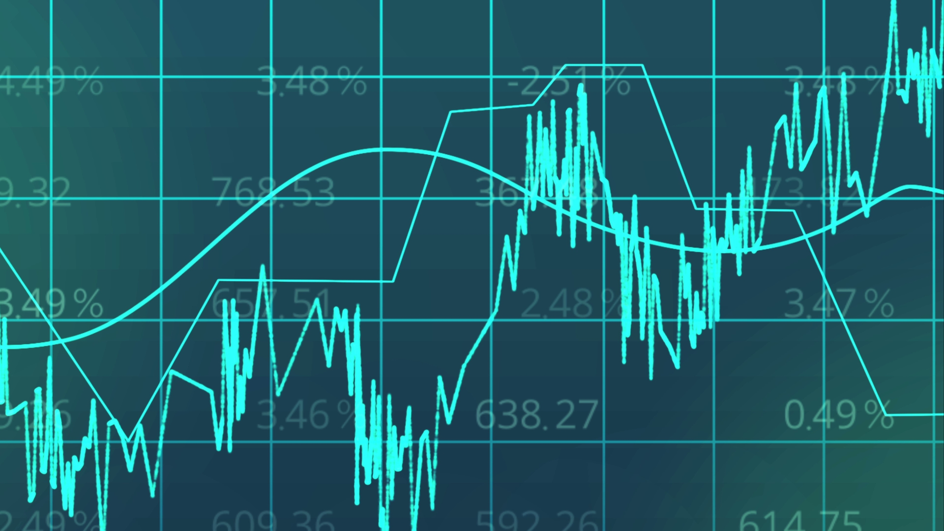 Market outlook concept image in blue