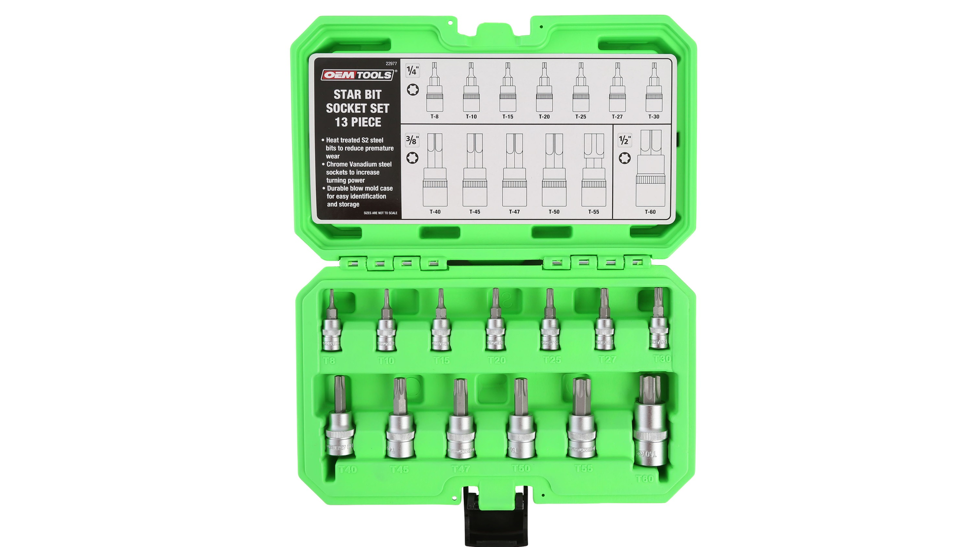 13-pc Star Bit Socket Set