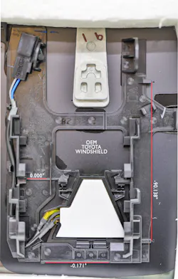 Figure 8- Factory Toyota Rav4 windshield OEM bracket Figure 8- Factory Toyota Rav4 windshield OEM bracket