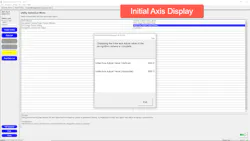 Figure 6- Initial axis values on the lane camera Figure 6- Initial axis values on the lane camera