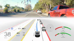 Figure 1 - ADAS vehicle in operation, path planning to avoid a VRU Figure 1 - ADAS vehicle in operation, path planning to avoid a VRU