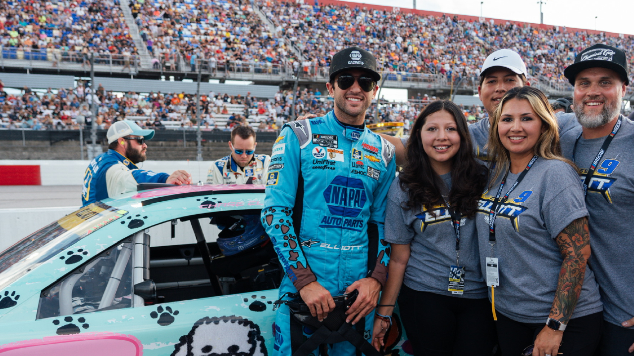 Chase Elliott and Dani Gamel's family