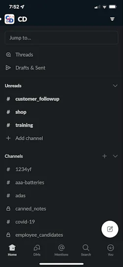 Figure 2 - Slack is a back office communications tool we use. Figure 2 - Slack is a back office communications tool we use.