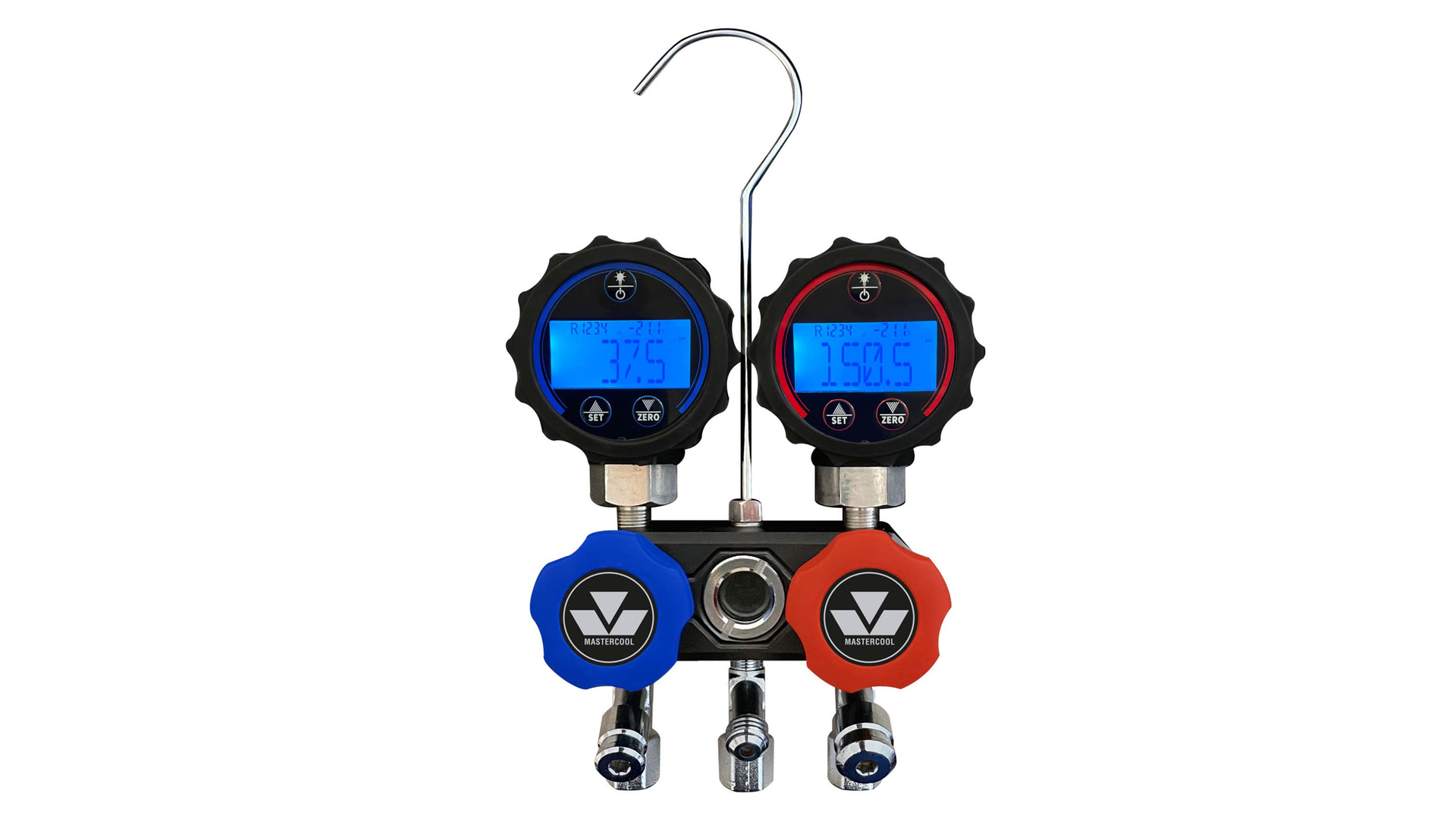 Mastercool Black Series Compact 2-Way Digital Manifold Gauge Set