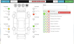 Matched by VIN, the real-time data flow populates alignment status and tire tread depth measurements, instantly documenting the walkaround for advisors and multipoint inspection for technicians. Matched by VIN, the real-time data flow populates alignment status and tire tread depth measurements, instantly documenting the walkaround for advisors and multipoint inspection for technicians.