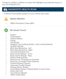 Figure 3 – Pre-scan review of the list of modules: no power liftgate. Figure 3 – Pre-scan review of the list of modules: no power liftgate.