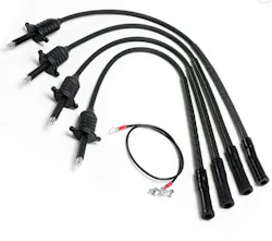 Figure 10- These PICO Technologies Extension leads from AESWave are used to aid in the Acquistion of secondary ignition waveforms from a heavily shielded COP. Figure 10- These PICO Technologies Extension leads from AESWave are used to aid in the Acquistion of secondary ignition waveforms from a heavily shielded COP.