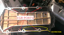Figure 4- Restricted EGR ports Figure 4- Restricted EGR ports