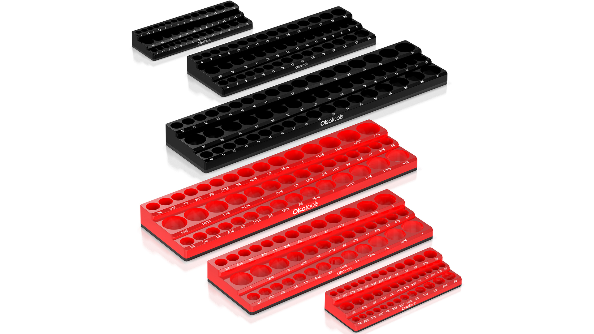 Olsa Tools 3-Row Magnetic Socket Holder