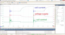 Figure 10- A picture is worth a thousand words. This three-trace scope capture reveals a voltage drop in the positive-feed side of the circuit when energized. This test was very easy to perform and revealed a fault existed and what side of the circuit the fault was located. Figure 10- A picture is worth a thousand words. This three-trace scope capture reveals a voltage drop in the positive-feed side of the circuit when energized. This test was very easy to perform and revealed a fault existed and what side of the circuit the fault was located.