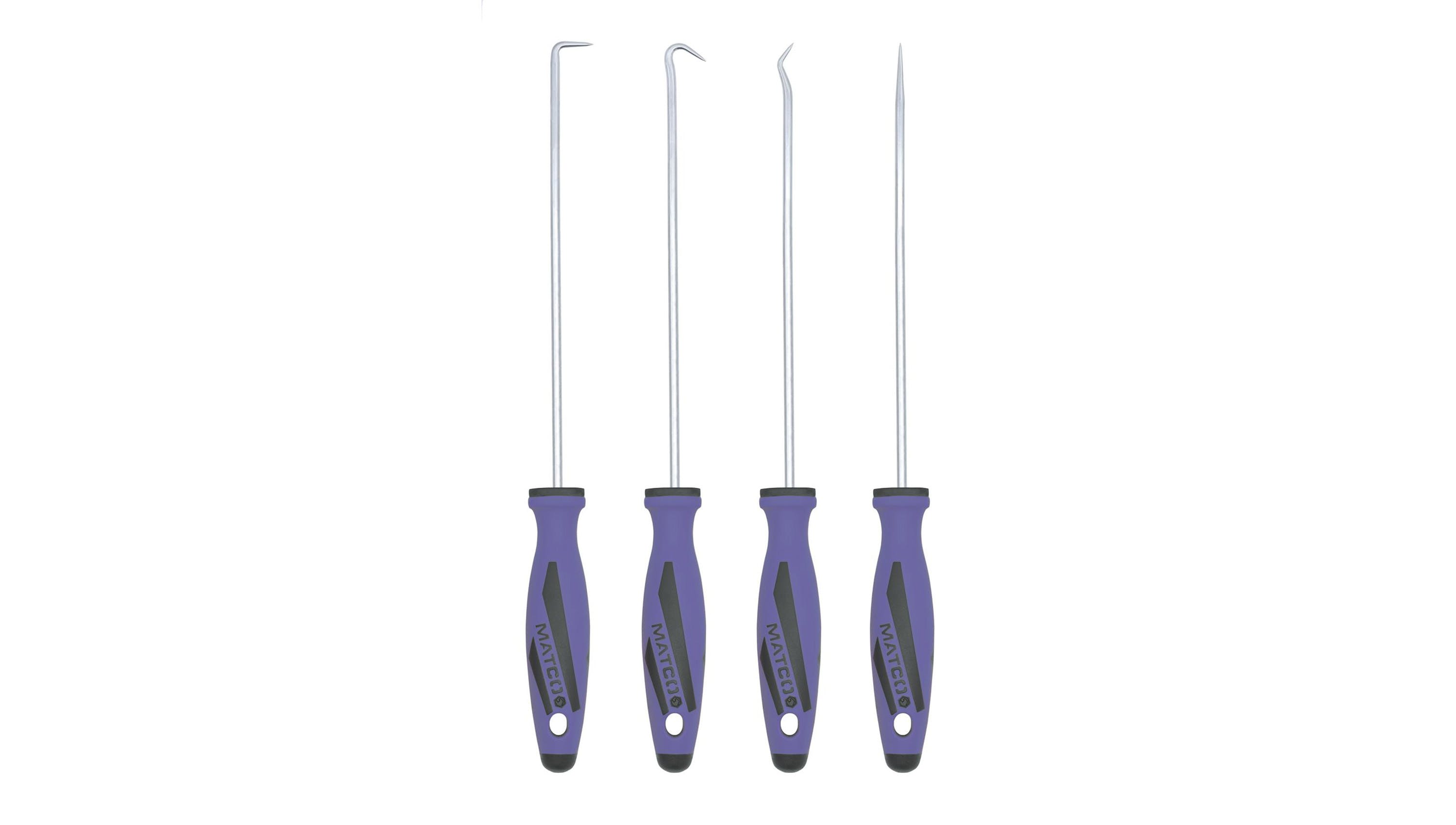 Matco Tools 4-pc Long Hook and Pick Set - Purple, No. HP4LPRC