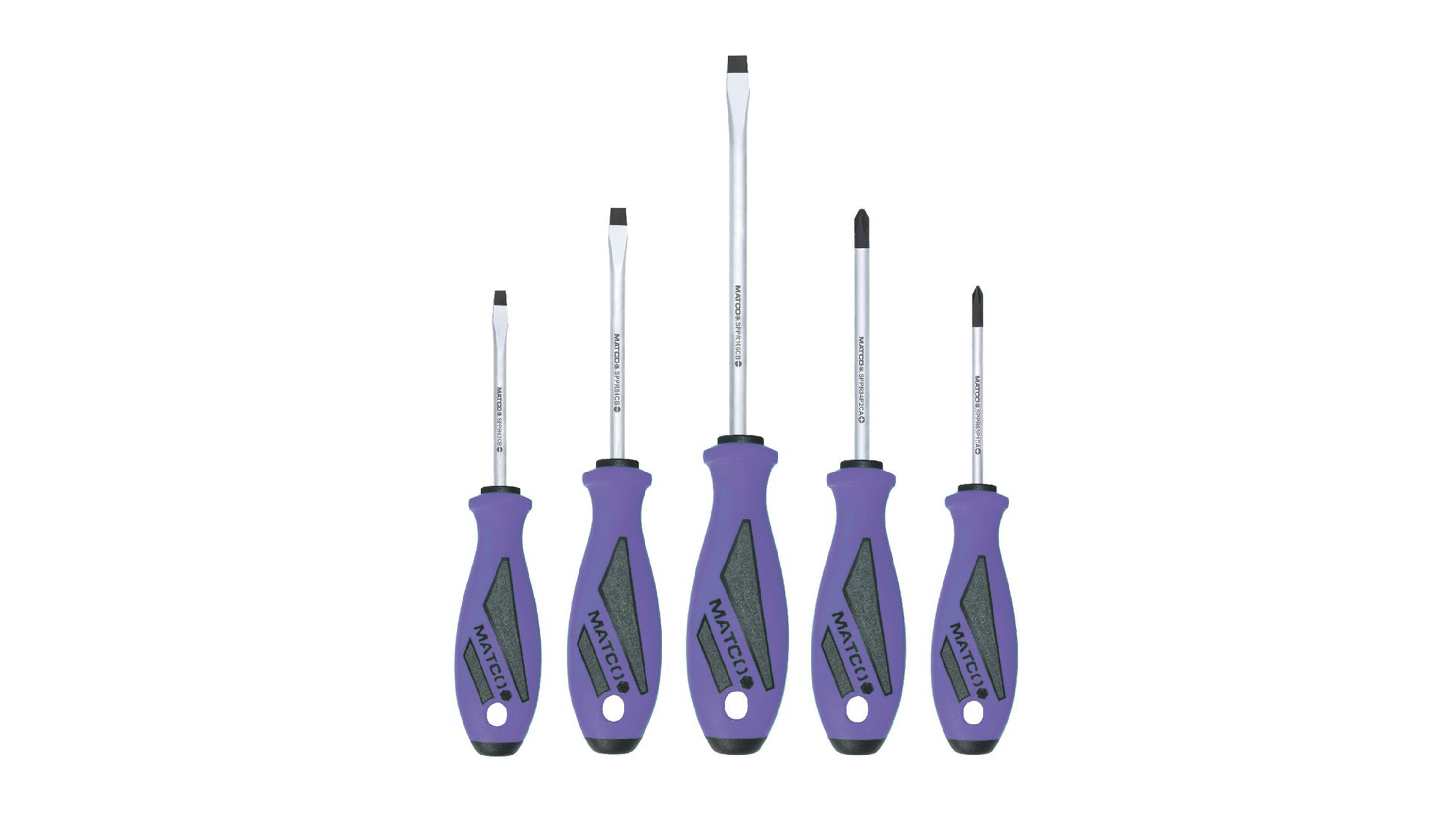 5-pc Top Torque II Screwdriver Set - Purple, No. SSPCPR5CA