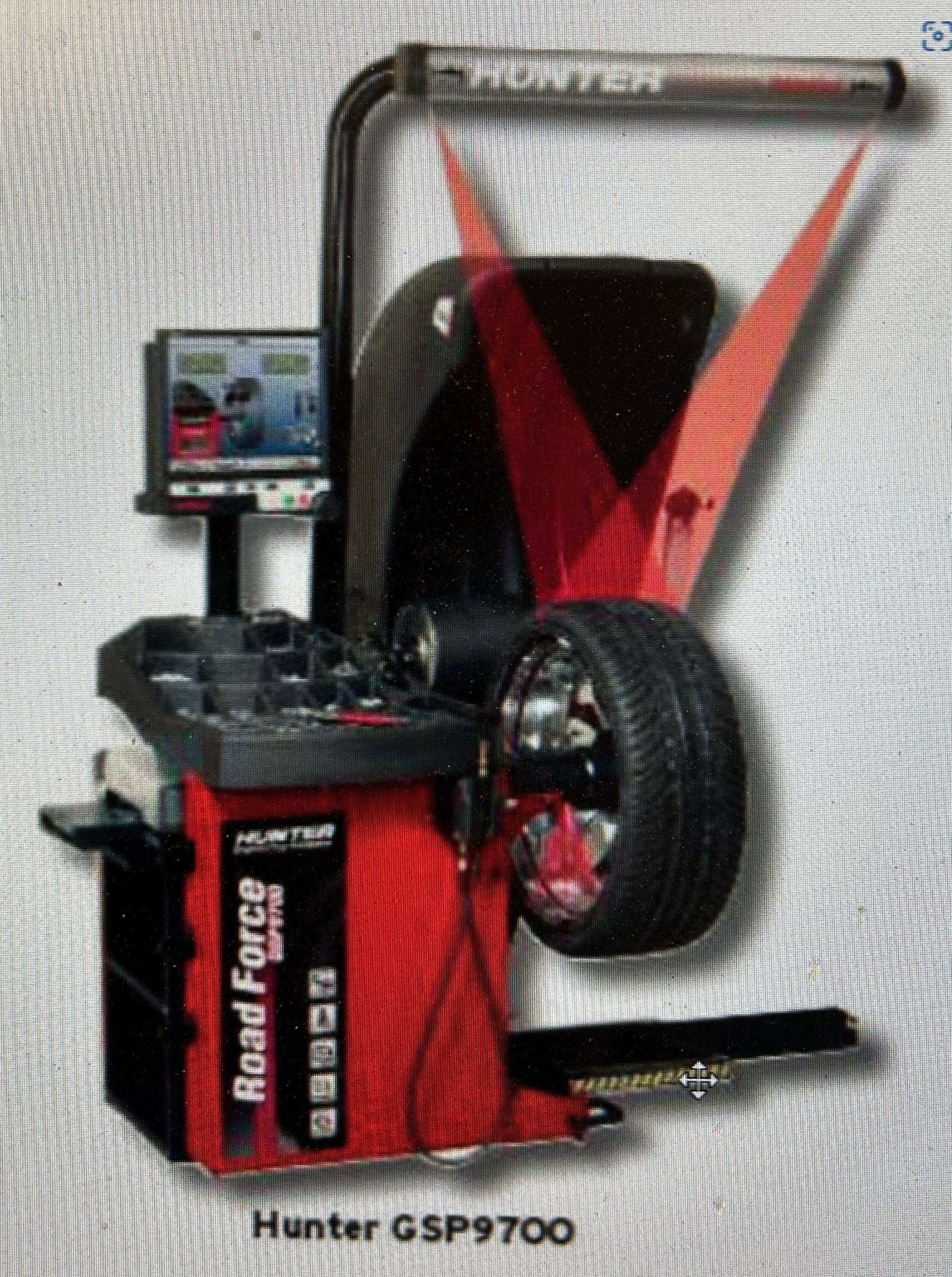 Mazda recommends Hunter machine or equivalent.