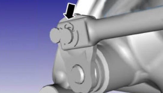 Check for missing turbo wastegate actuator rod clip.