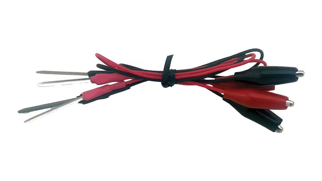 The 914X is ideal when space is limited for back probing. The additional foot of lead wire offers flexibility and assures a good connection with the voltmeter and the probe spoons are made in the United States.