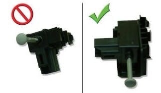 Previous switch (left) compare to the new, updated switch. The connector angle was changed to prevent switch damage.