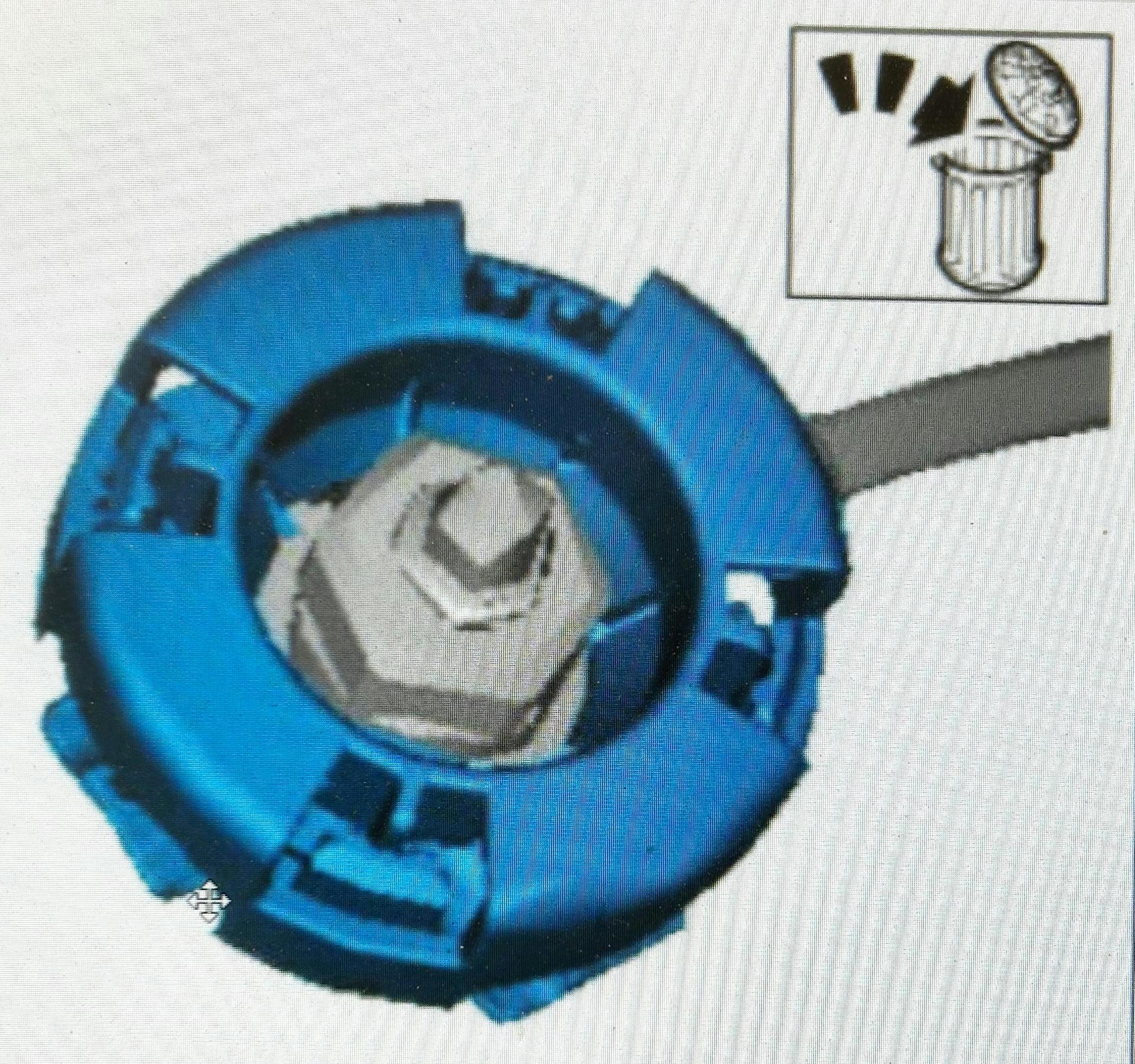 The new earth stud is not compatible with the plastic cradle, so discard the plastic cradle.
