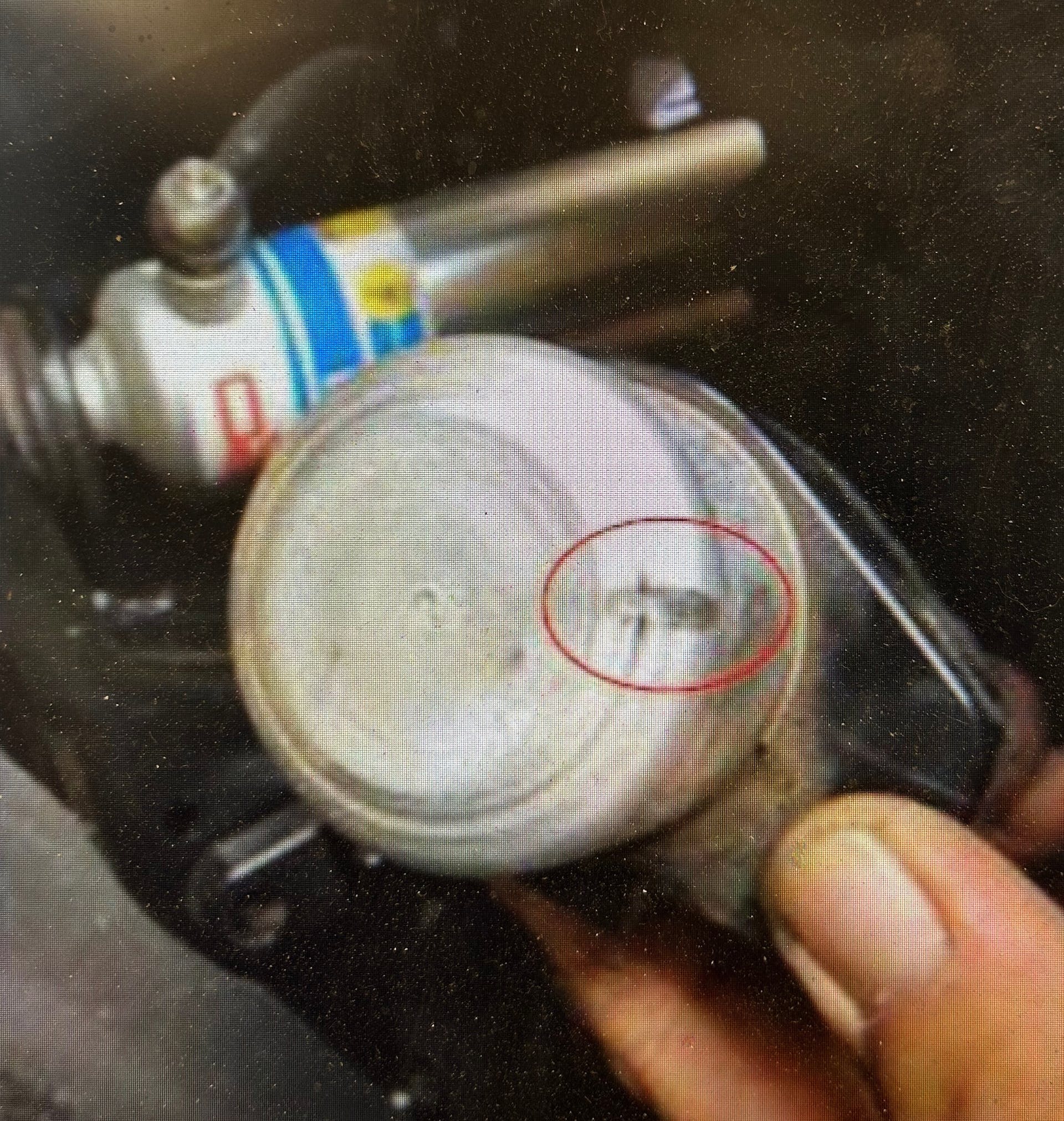 Check for signs of damage on the reservoir. According to Toyota, if the plating is damaged, replace the reservoir.