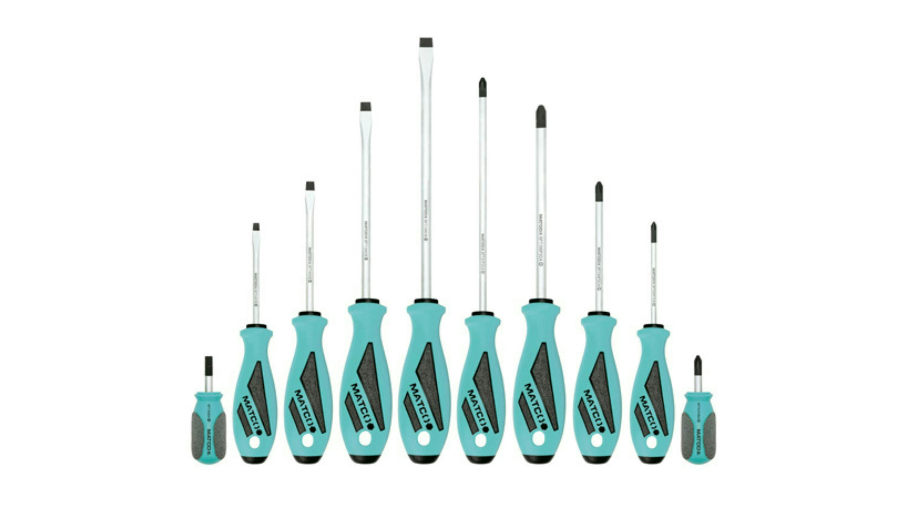 Matco Tools 10-pc Top Torque II Screwdriver Set - Teal, No. SSPCTT10C