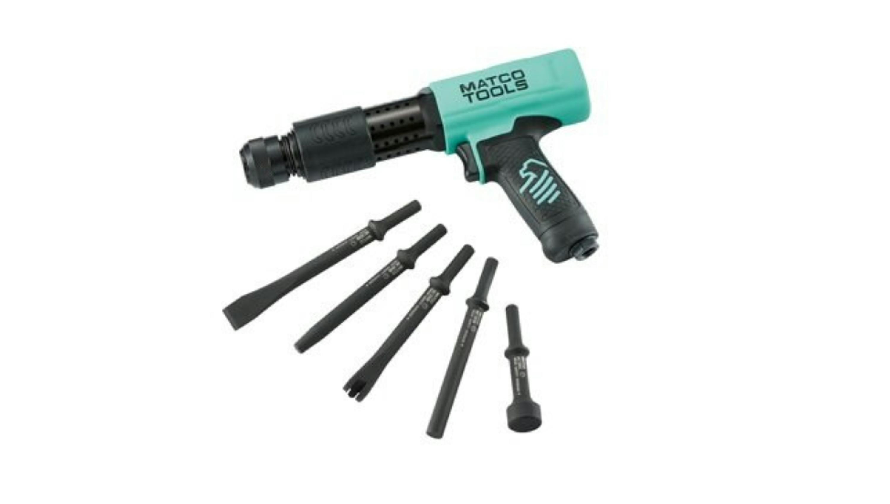 Long Barrel Pneumatic Air Hammer Kit in Teal, No. MT2916KT